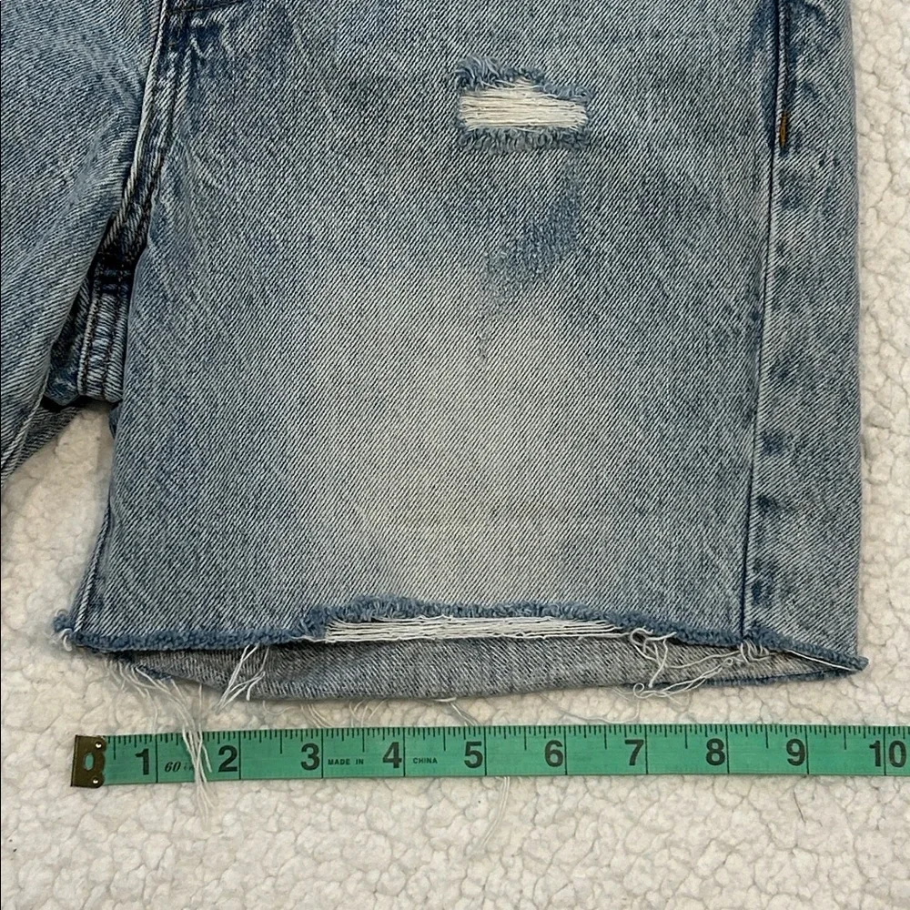 Pistola Devin High Rise Denim Shorts size 26 St. Tropez Blue Distressed